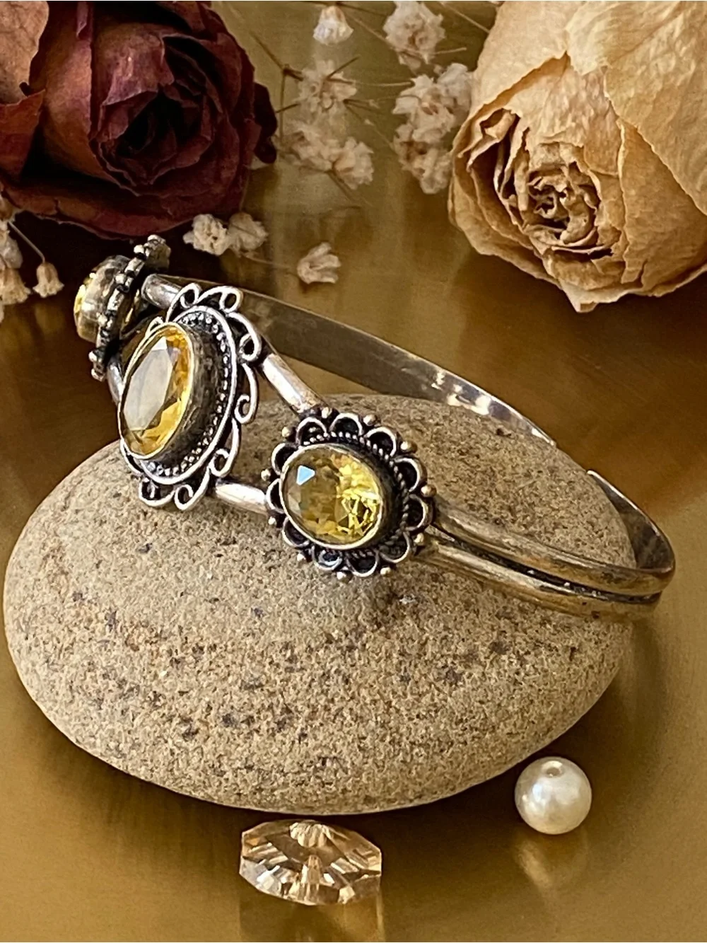 Citrine Hand Crafted Bangle